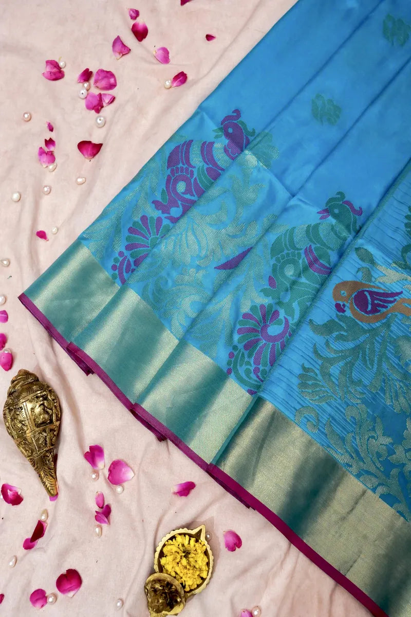 FIROZI COLOR BANARASI SILK SAREE