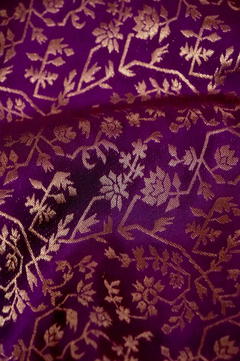 PURE HANDLOOM PURPLE COLOR KANCHIPURAM SILK SAREE