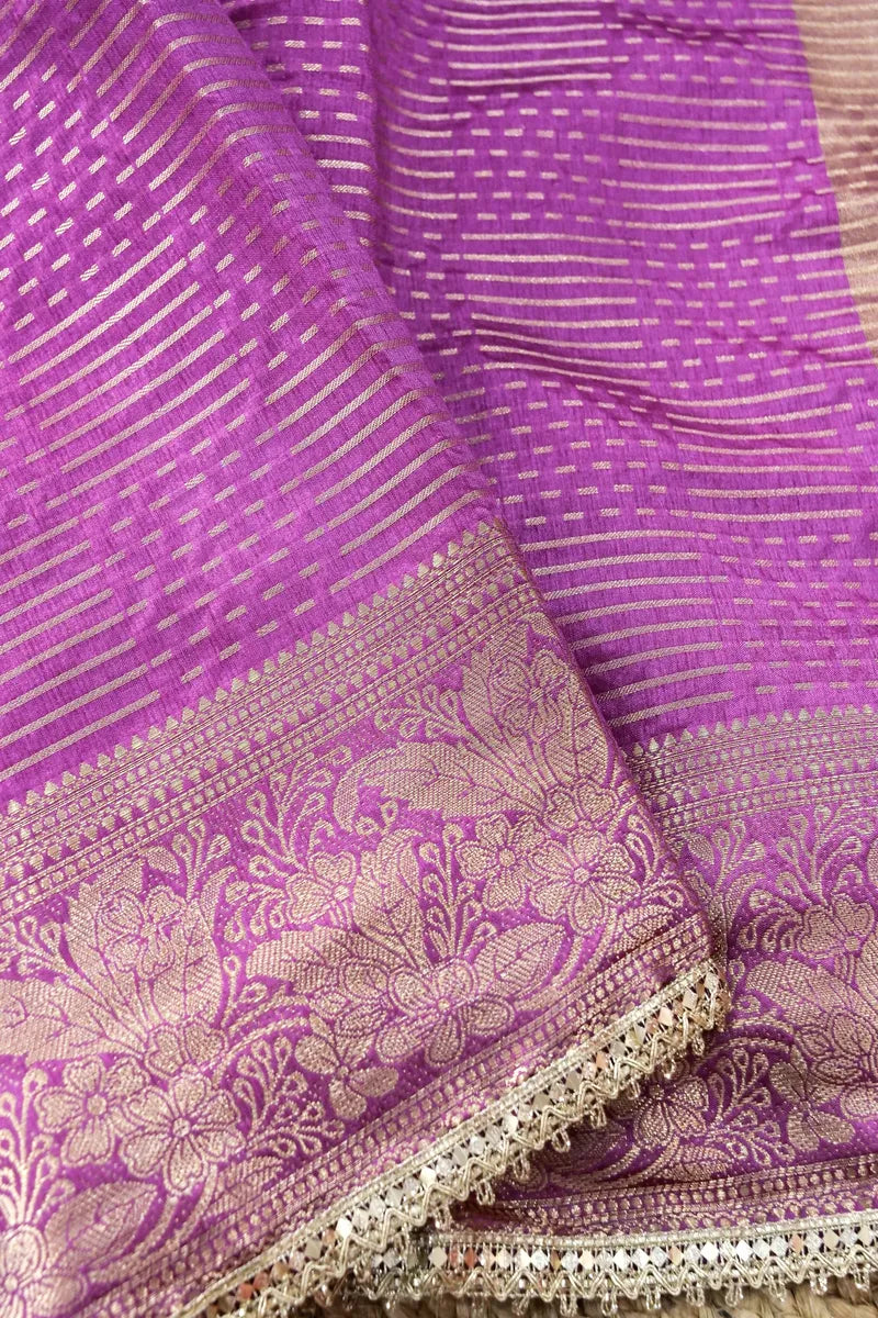 ONION PINK COLOR DOLA SILK SAREE