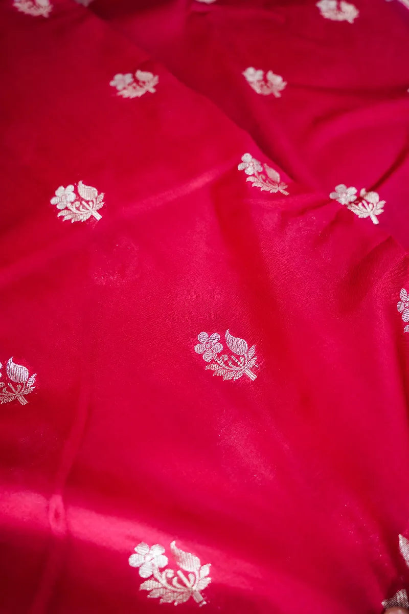 HOT PINK COLOR PURE MANGO SILK SAREE