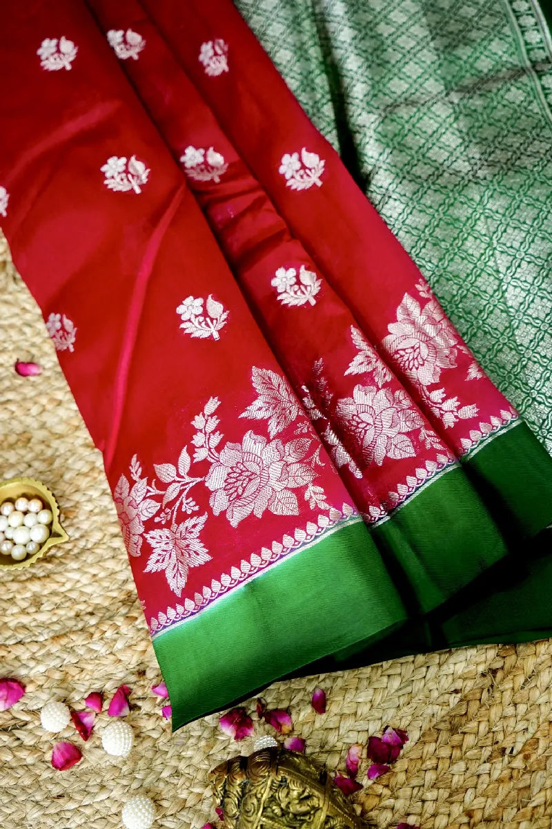 HOT PINK COLOR PURE MANGO SILK SAREE