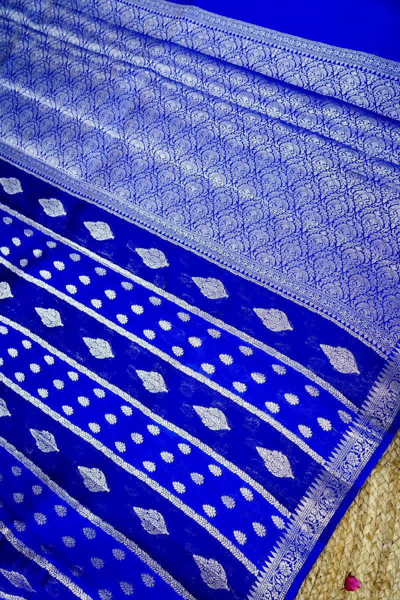 BLUE COLOR PURE DUPIAN SILK SAREE