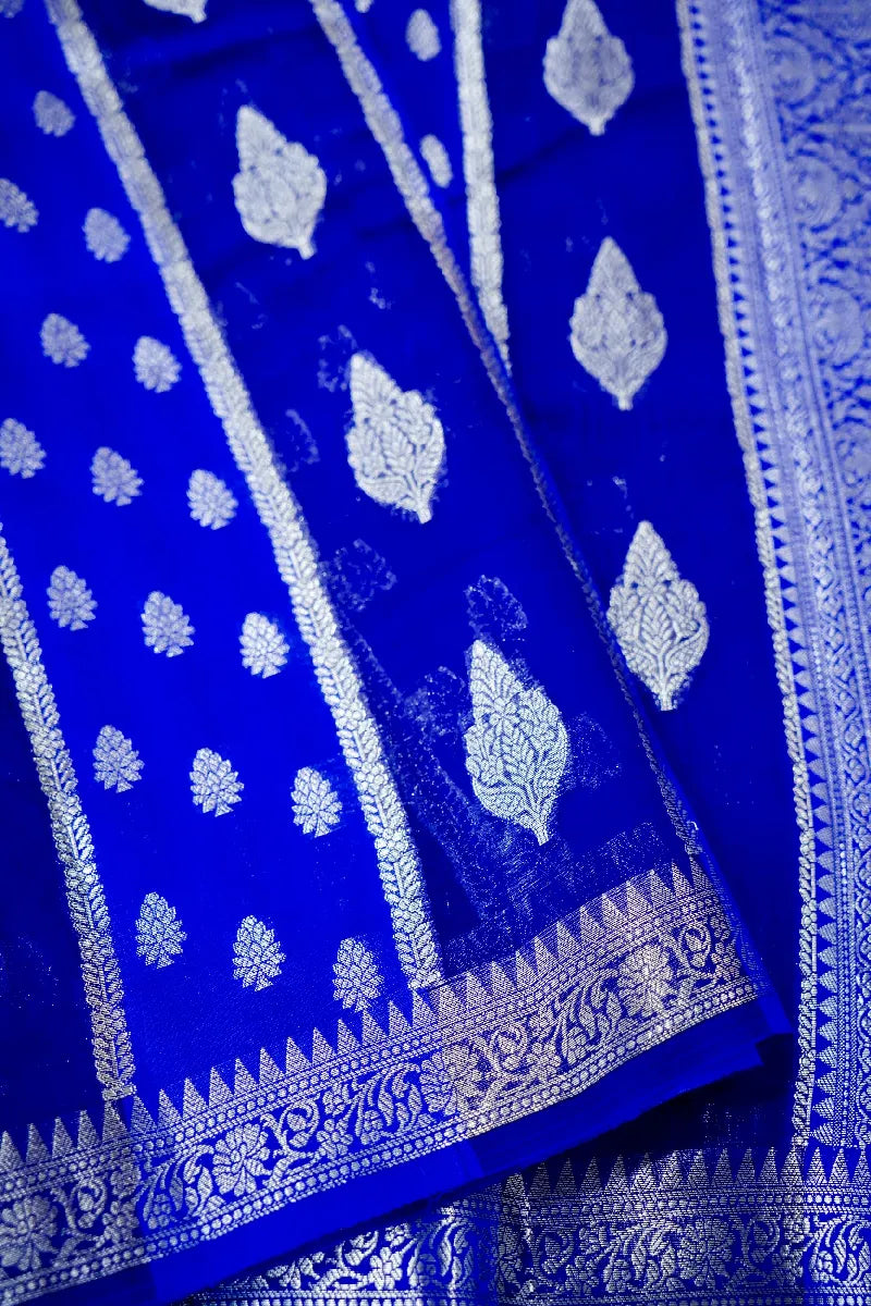 BLUE COLOR PURE DUPIAN SILK SAREE