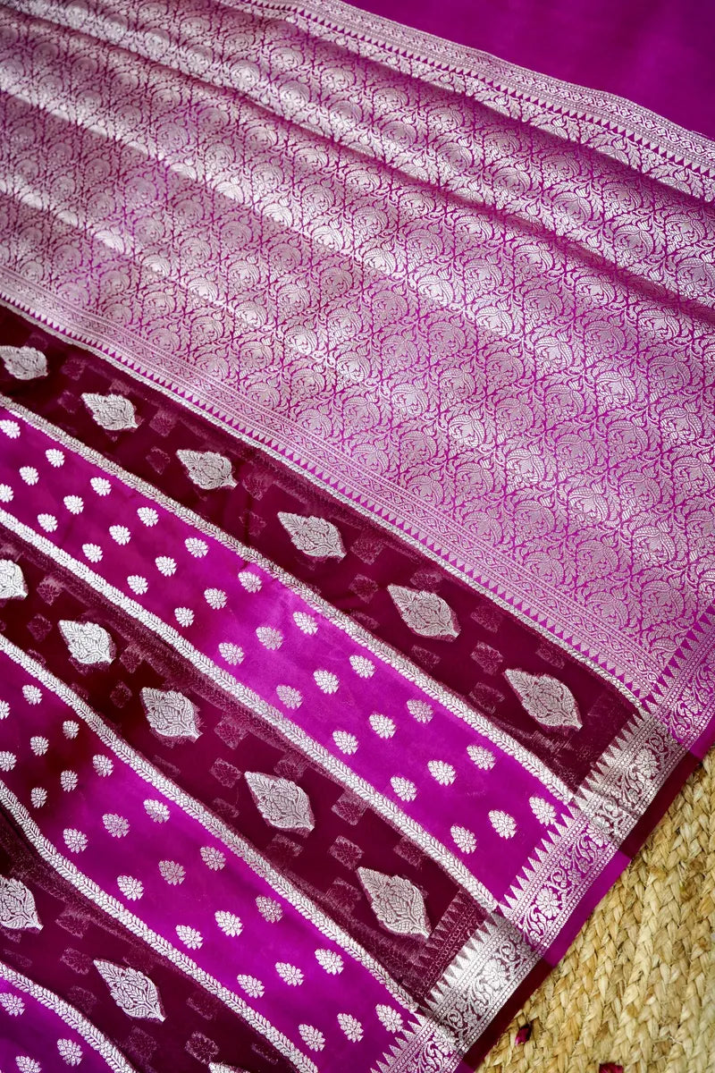WINE COLOR PURE MANGO SILK SAREE
