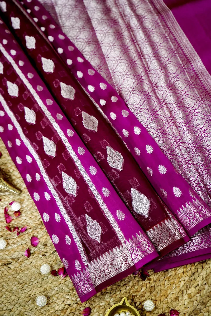 WINE COLOR PURE MANGO SILK SAREE