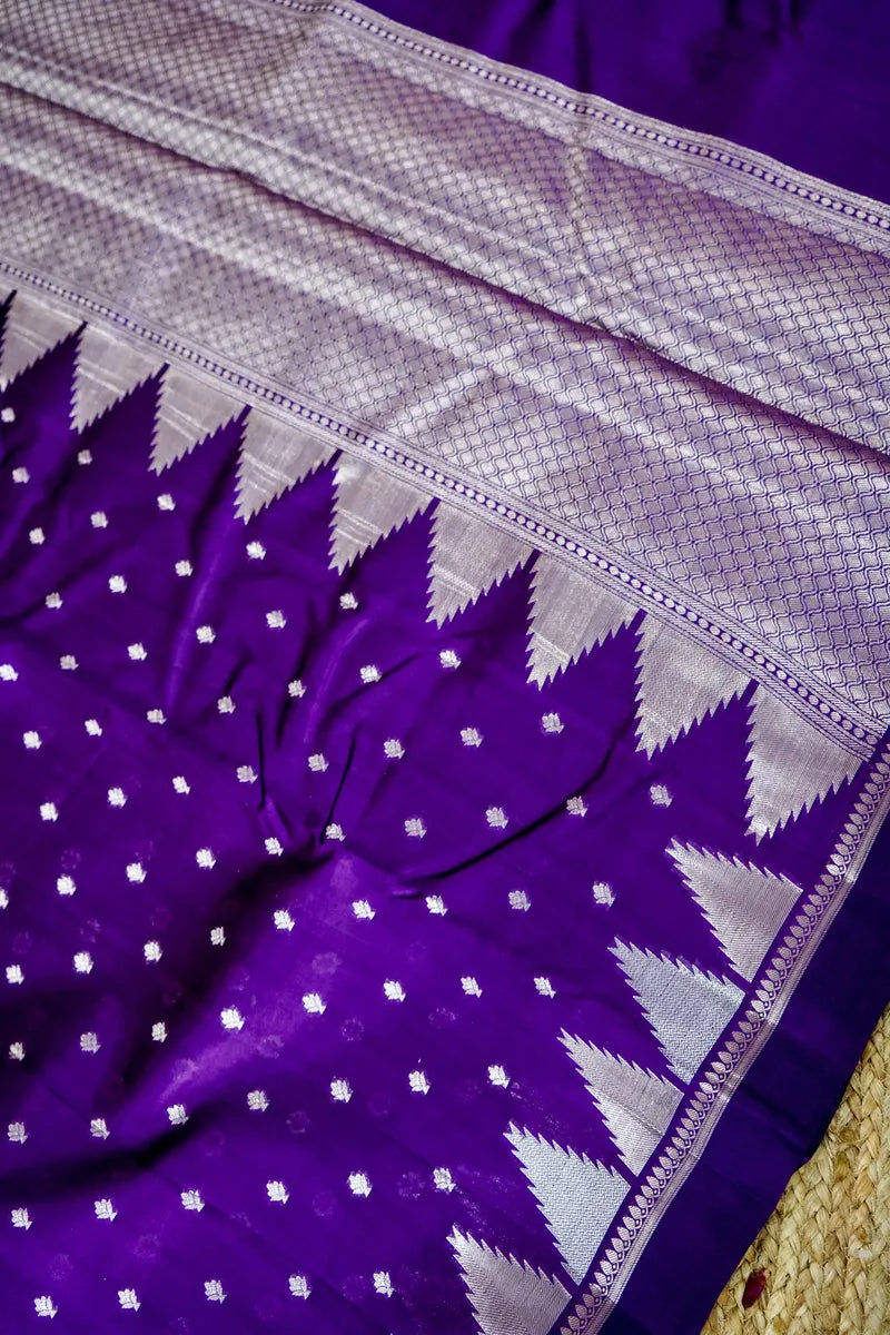 PURPLE COLOR PURE DUPIAN SILK SAREE