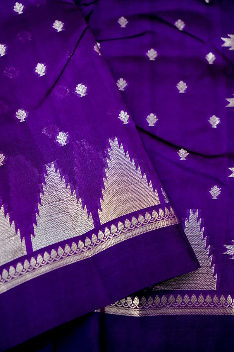 PURPLE COLOR PURE DUPIAN SILK SAREE