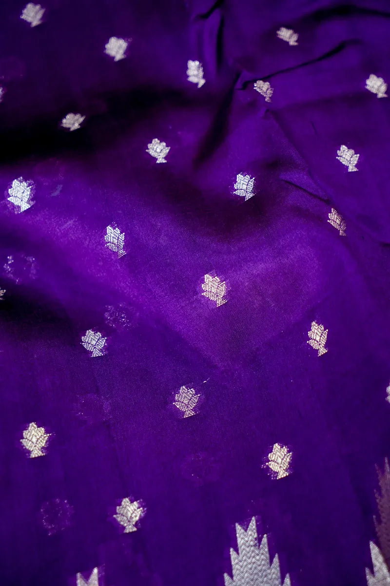 PURPLE COLOR PURE DUPIAN SILK SAREE