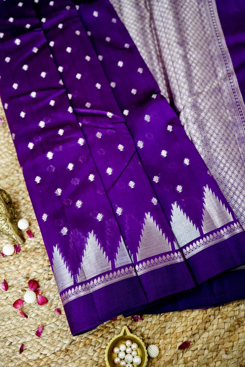PURPLE COLOR PURE DUPIAN SILK SAREE