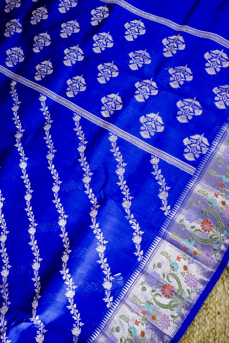 BLUE COLOR PURE DUPIAN SILK SAREE