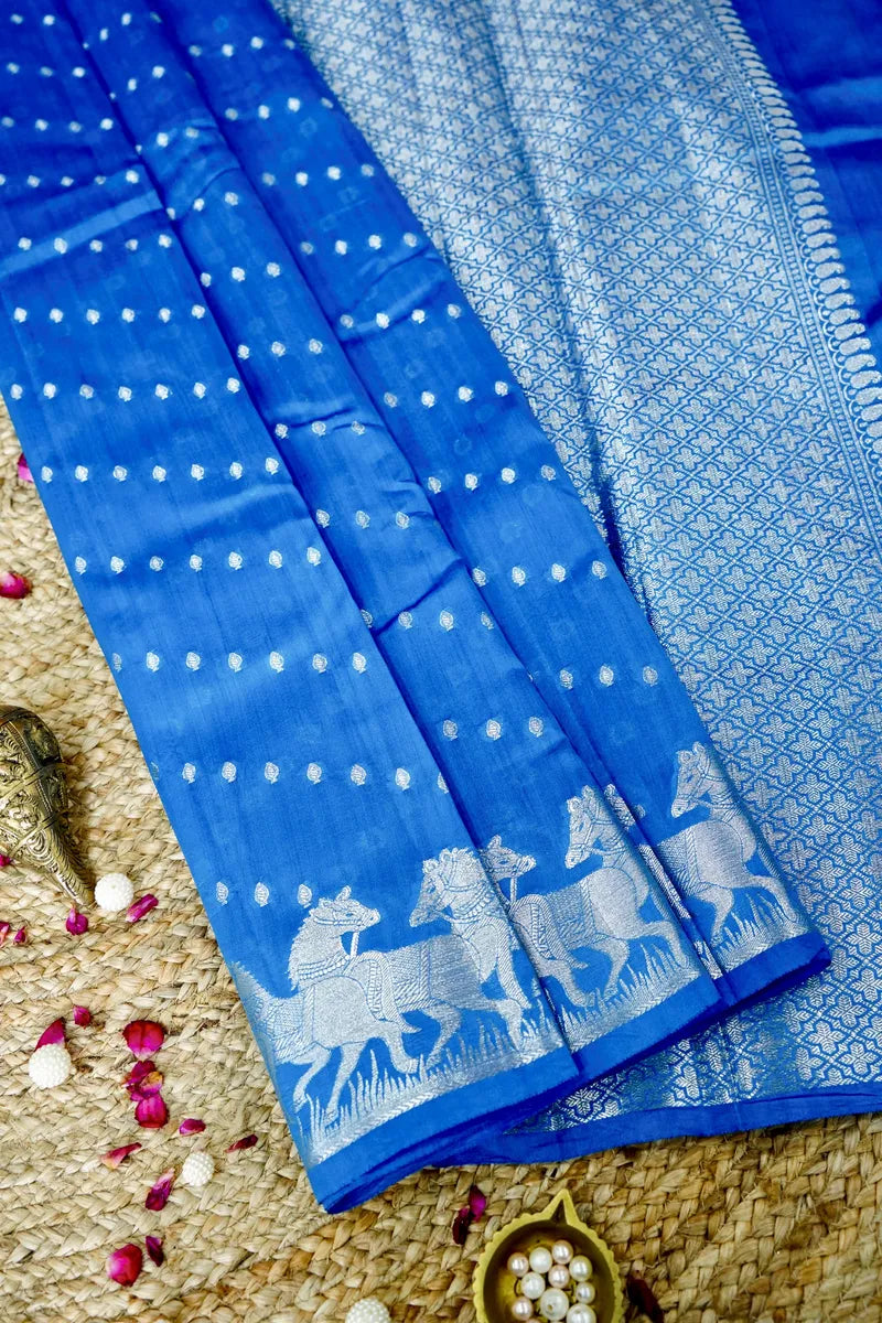 FIROZI COLOR PURE CHINIYA SILK SAREE