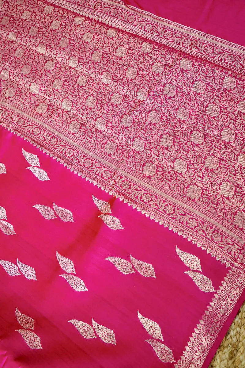PINK COLOR PURE CHINIYA SILK SAREE
