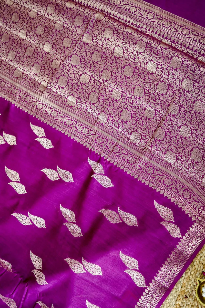 WINE COLOR PURE CHINIYA SILK SAREE