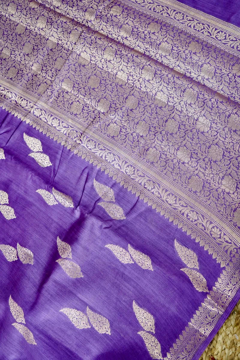 MAUVE COLOR PURE CHINIYA SILK SAREE