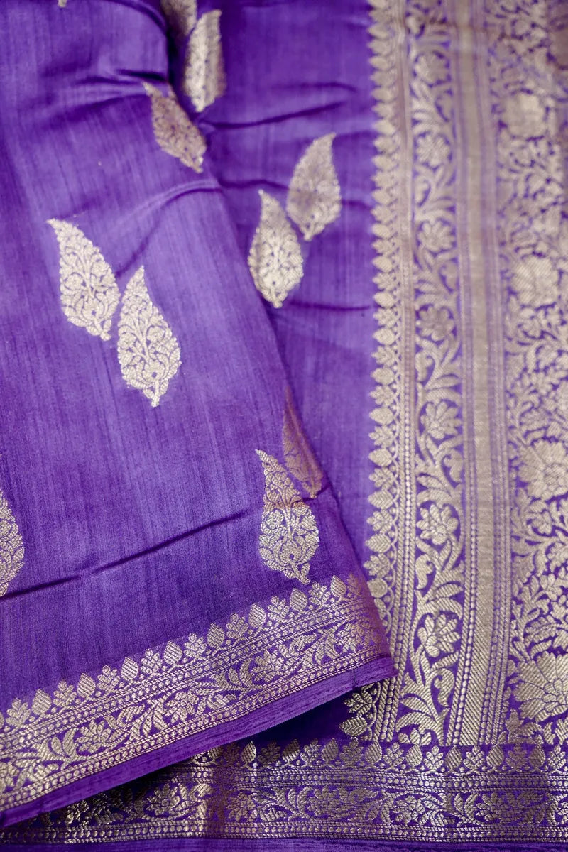 MAUVE COLOR PURE CHINIYA SILK SAREE