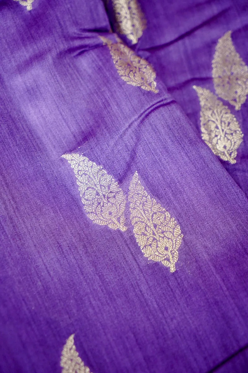 MAUVE COLOR PURE CHINIYA SILK SAREE