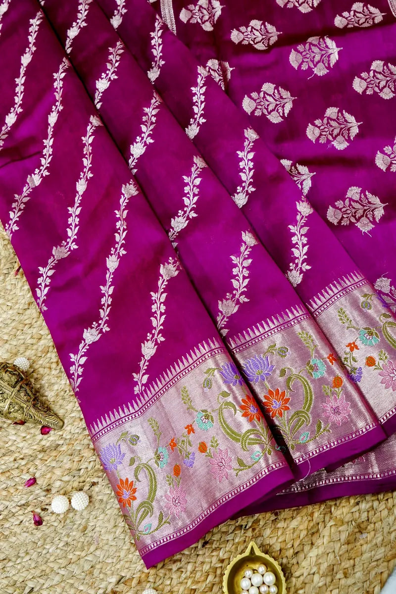 WINE COLOR PURE DUPIAN SILK SAREE