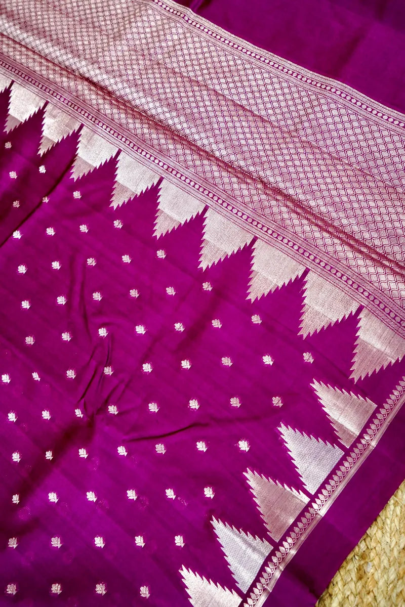WINE COLOR PURE DUPIAN SILK SAREE