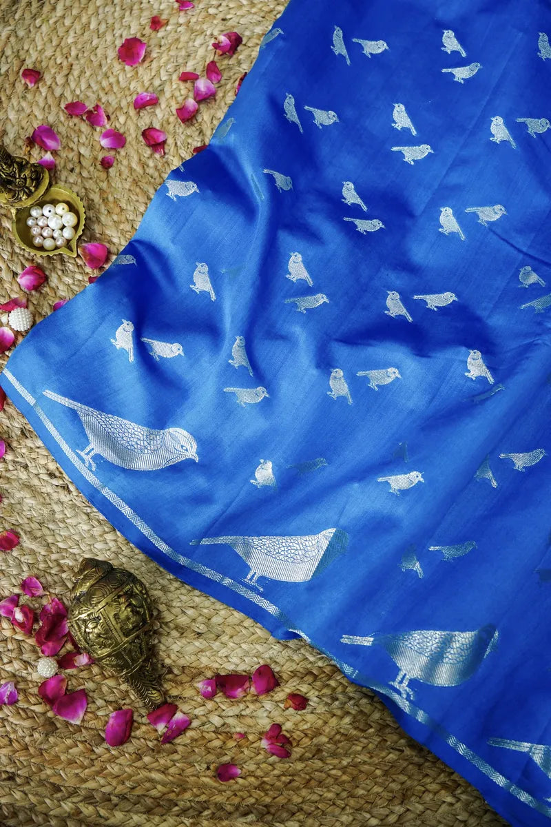 FIROZI COLOR PURE CHINIYA SILK SAREE