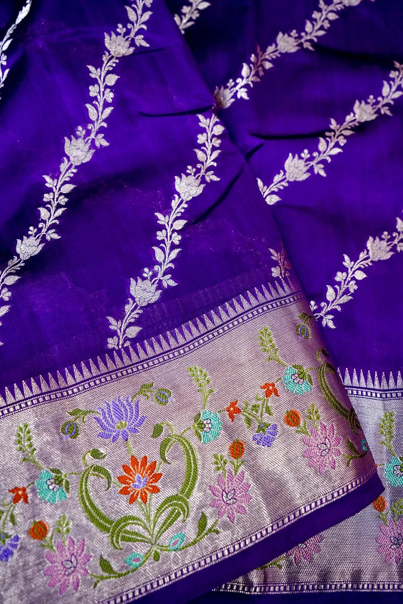 PURPLE COLOR PURE DUPIAN SILK SAREE