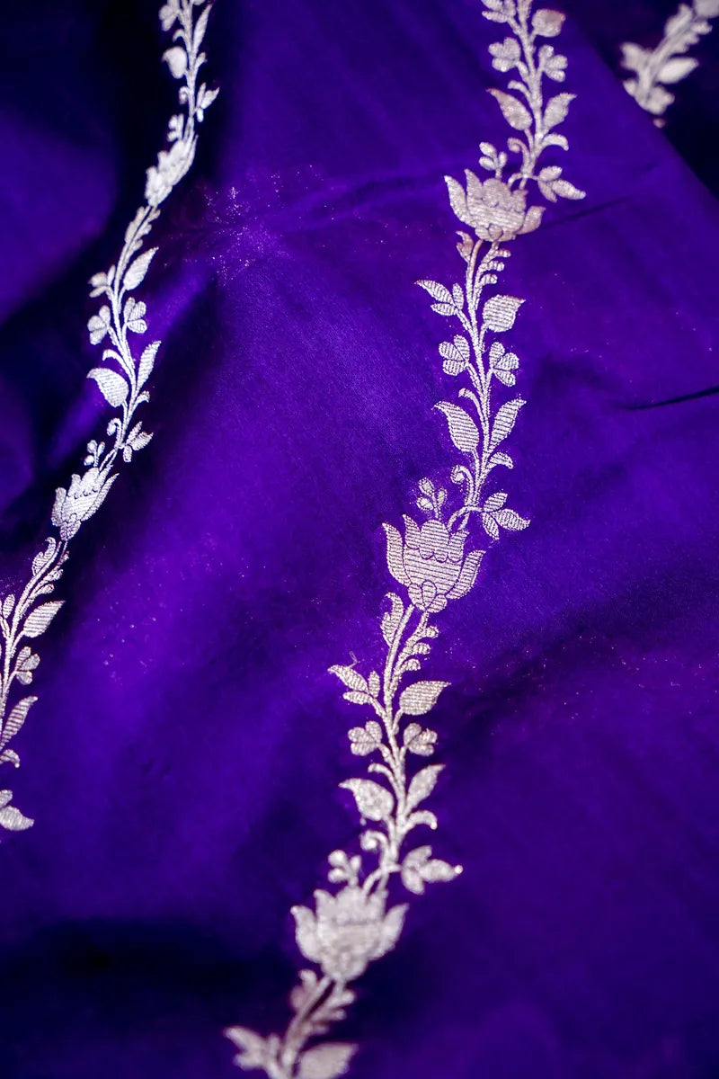 PURPLE COLOR PURE DUPIAN SILK SAREE