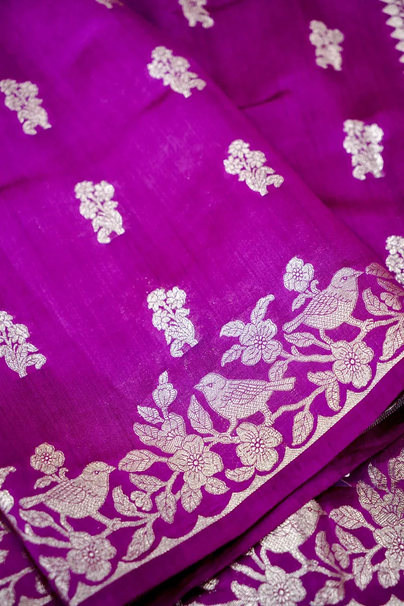 ONION PINK COLOR PURE CHINIYA SILK SAREE