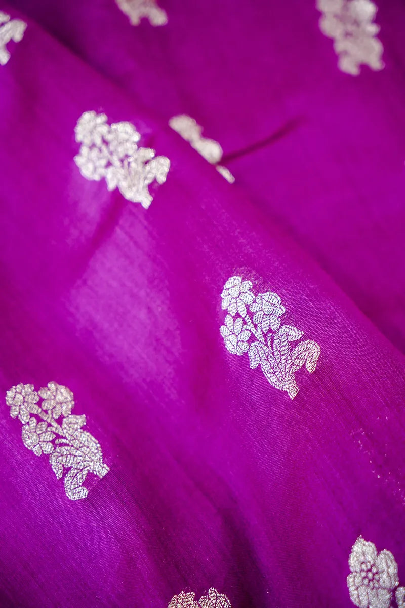 ONION PINK COLOR PURE CHINIYA SILK SAREE