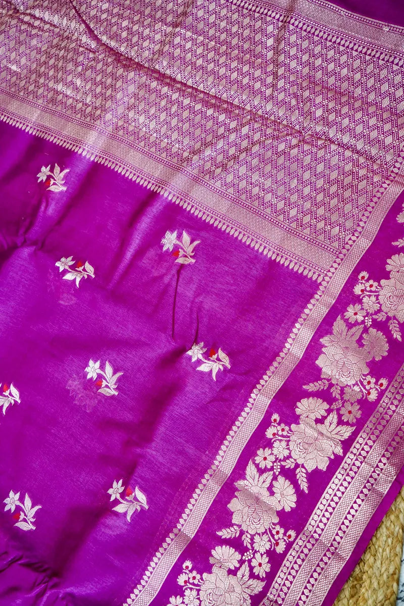 WINE COLOR PURE DUPIAN SILK SAREE