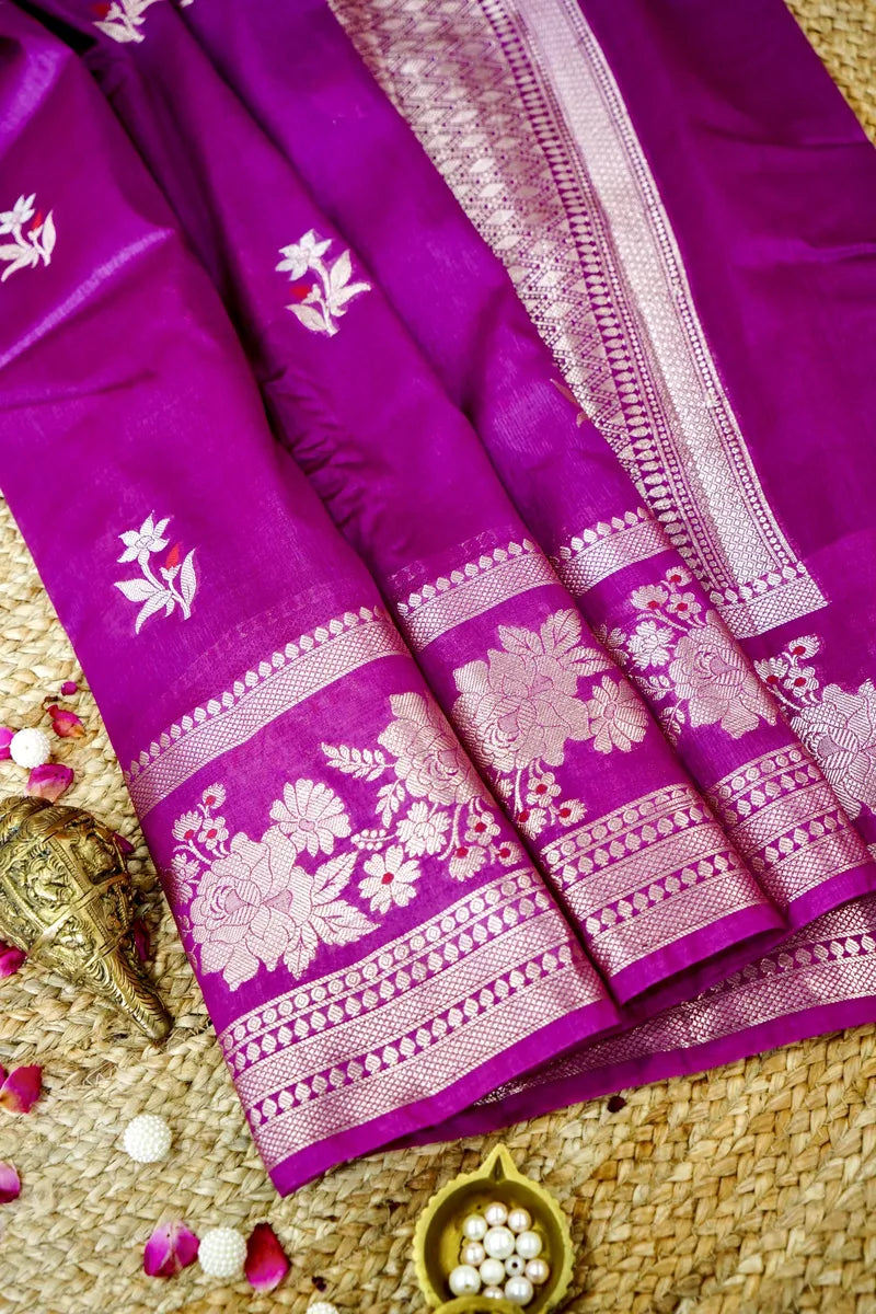 WINE COLOR PURE DUPIAN SILK SAREE