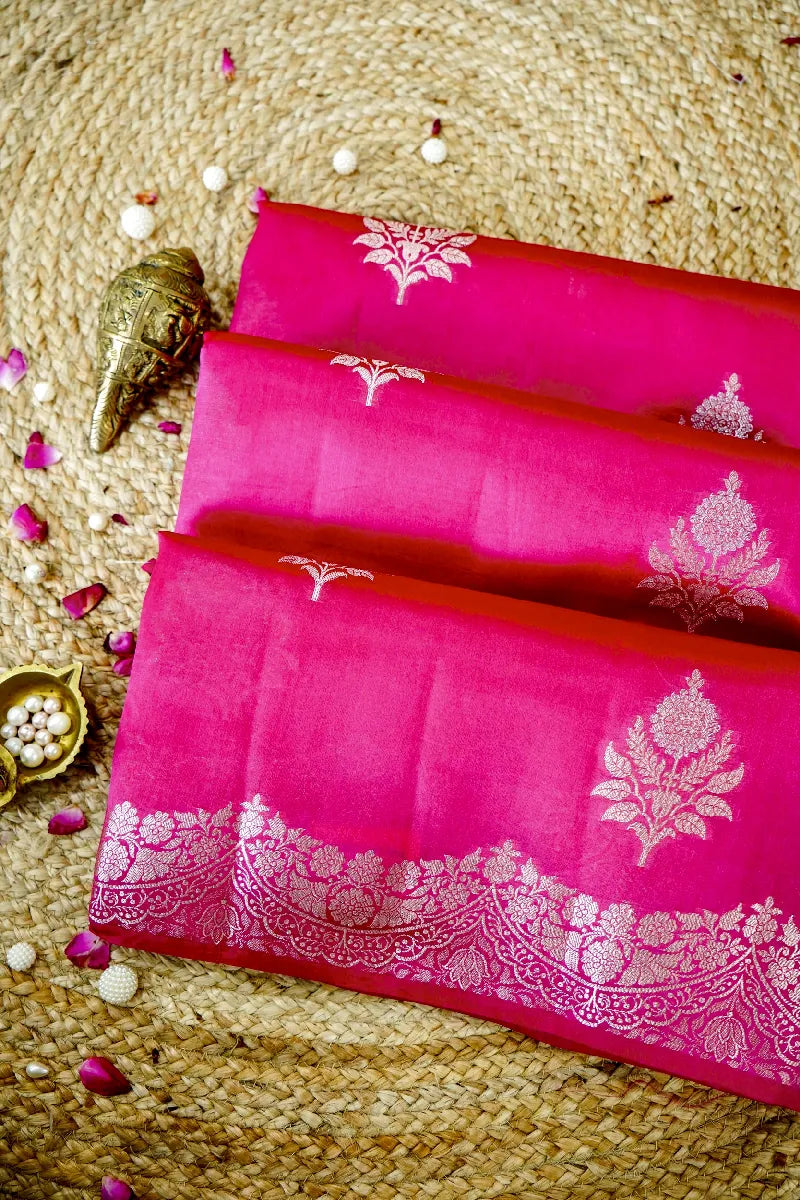 PINK COLOR PURE DUPIAN SILK SAREE