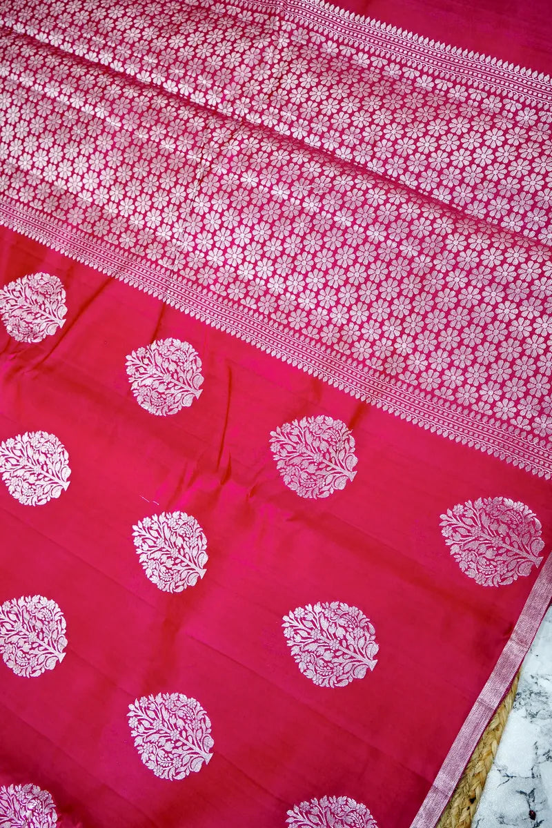 PINK COLOR PURE CHINIYA SILK SAREE