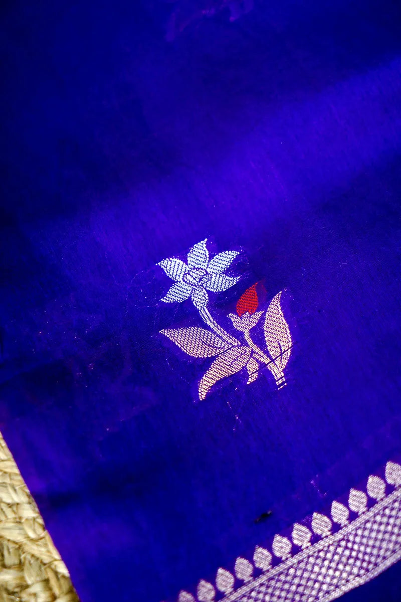 PURPLE COLOR PURE DUPIAN SILK SAREE
